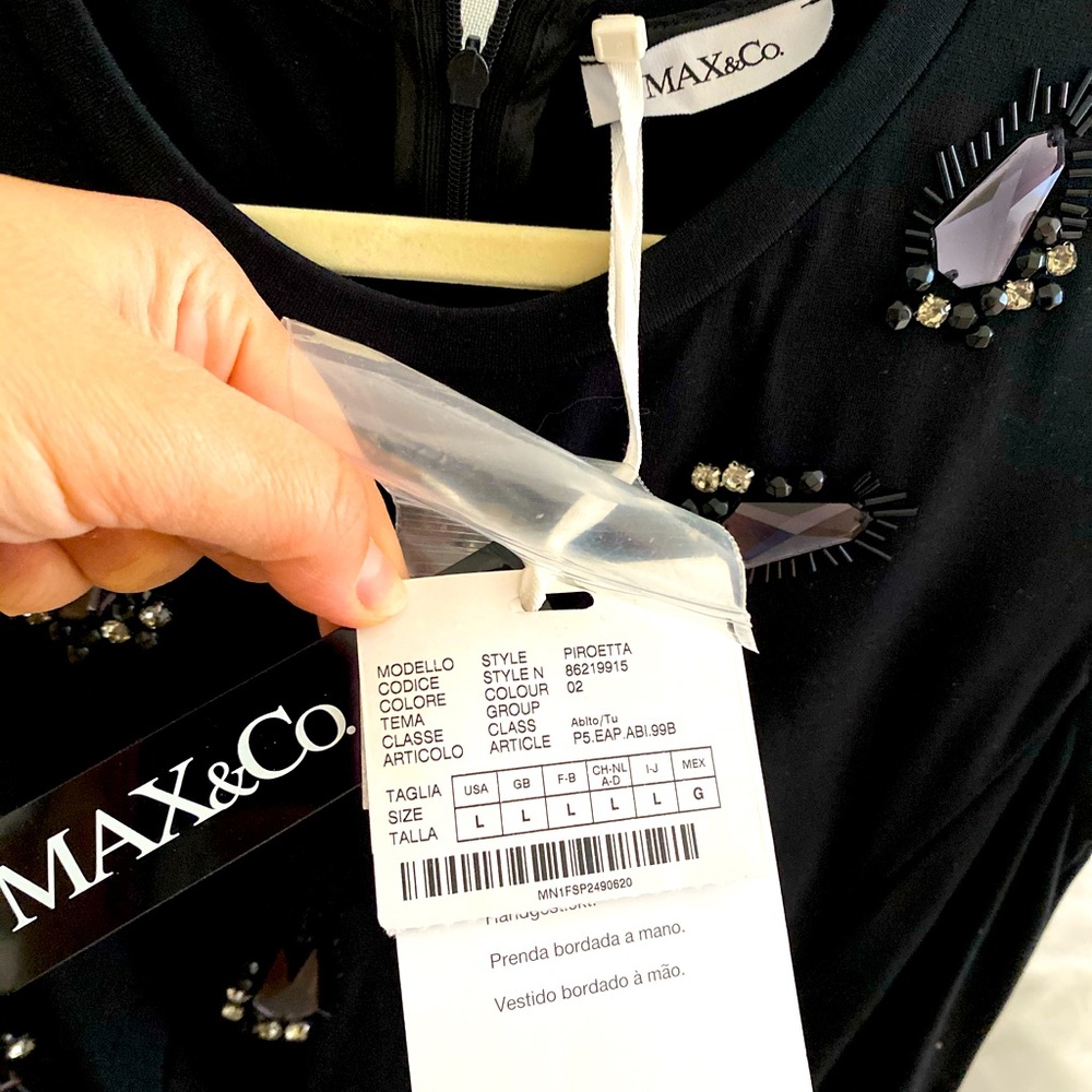 Black formal Max&Co dress, L size